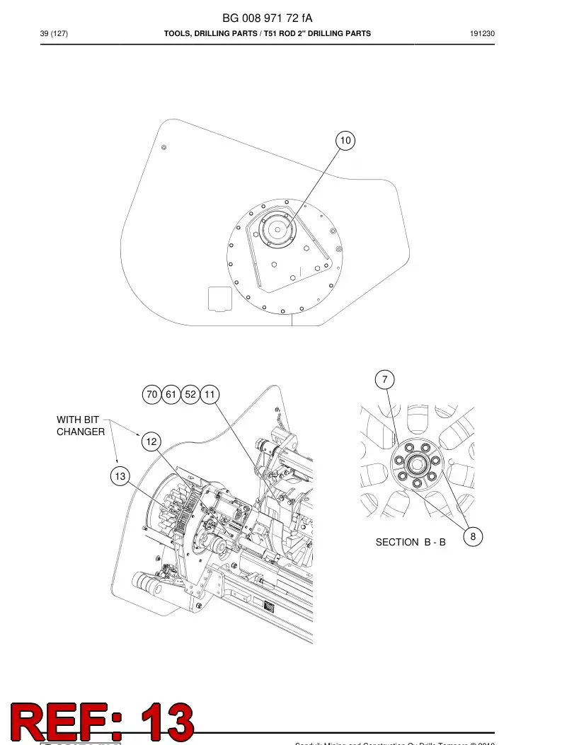 BG00733500b BG 007 335 00b Holder - Sandvik Technical Drawing