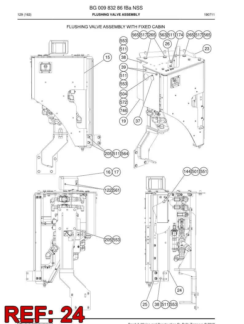 BG00734590a BG 007 345 90a Bracket - Sandvik Technical Drawing