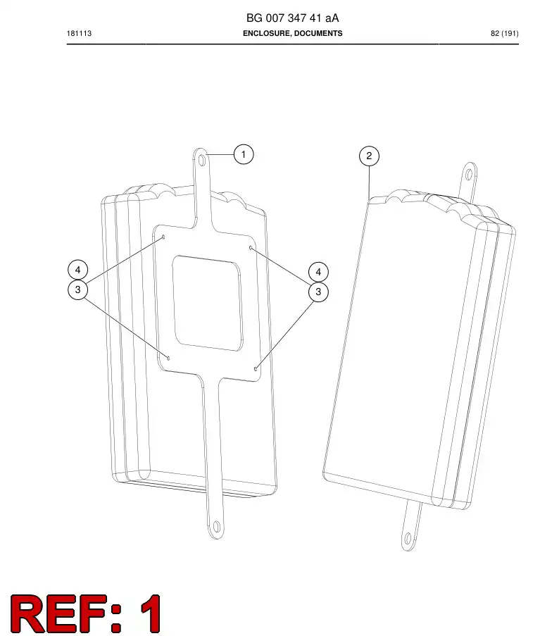 BG00734676a BG 007 346 76a Bracket, Attaching - Sandvik Technical Drawing