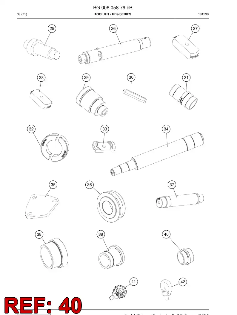 BG00734766a BG 007 347 66a Punch - Sandvik Technical Drawing
