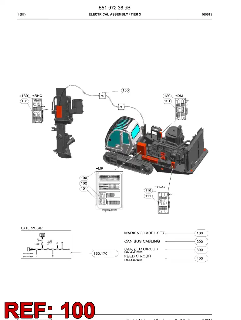 BG00735175a BG 007 351 75a Switchgear Cabinet Assembly - Sandvik Technical Drawing