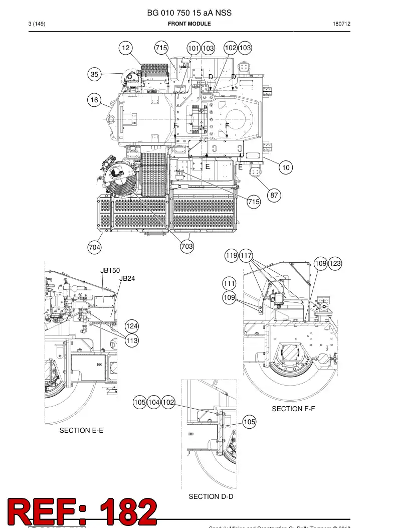 BG00736244b BG 007 362 44b Plate - Sandvik Technical Drawing