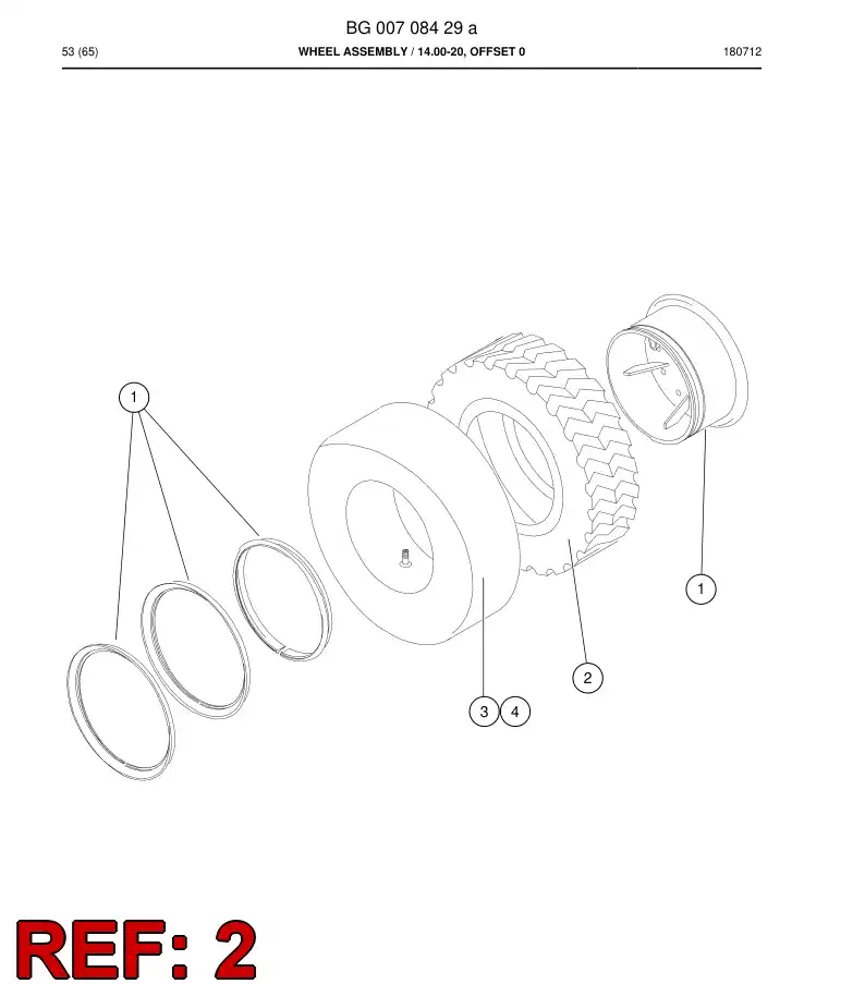 BG00736568a BG 007 365 68a Rim - Sandvik Technical Drawing