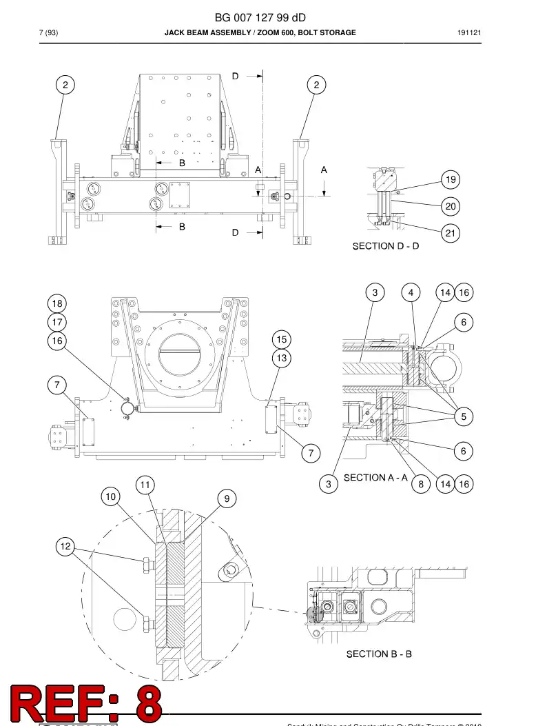 BG00736699a BG 007 366 99a Pin - Sandvik Technical Drawing