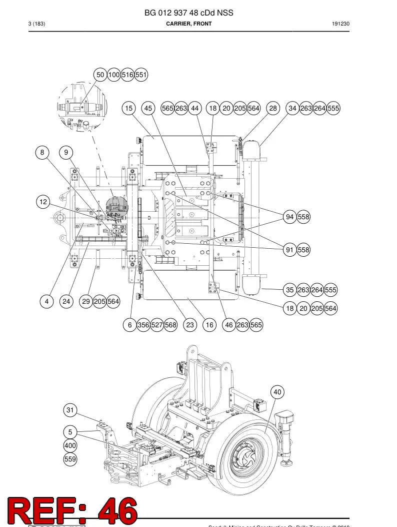 BG00737558b BG 007 375 58b Bracket, Lamp - Sandvik Technical Drawing