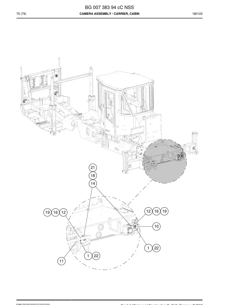 BG00738394c BG 007 383 94c Camera Assembly - Sandvik Technical Drawing