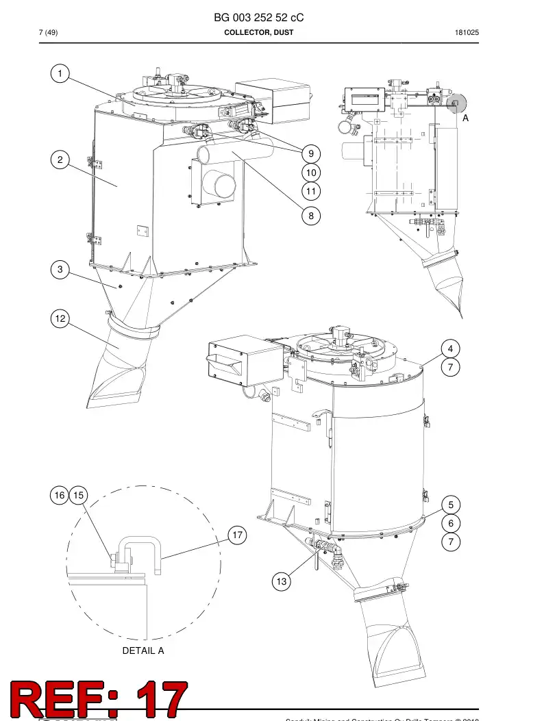 BG00738857a BG 007 388 57a Spacer - Sandvik Technical Drawing