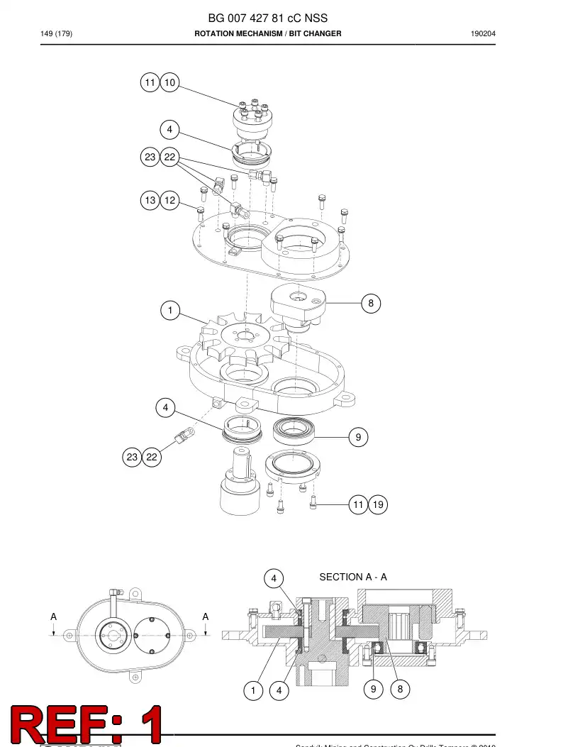 BG00739473a BG 007 394 73a Plate - Sandvik Technical Drawing