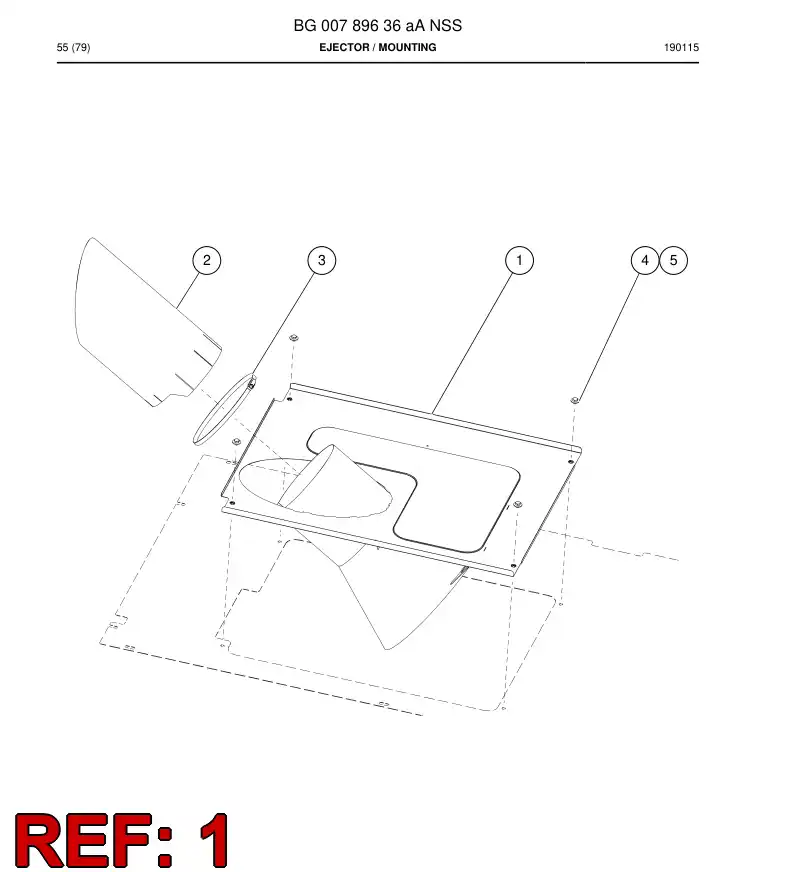 BG00739491b BG 007 394 91b Ejector - Sandvik Technical Drawing