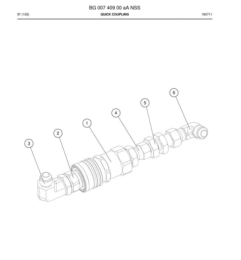 BG00740900a BG 007 409 00a Quick Coupling - Sandvik Technical Drawing