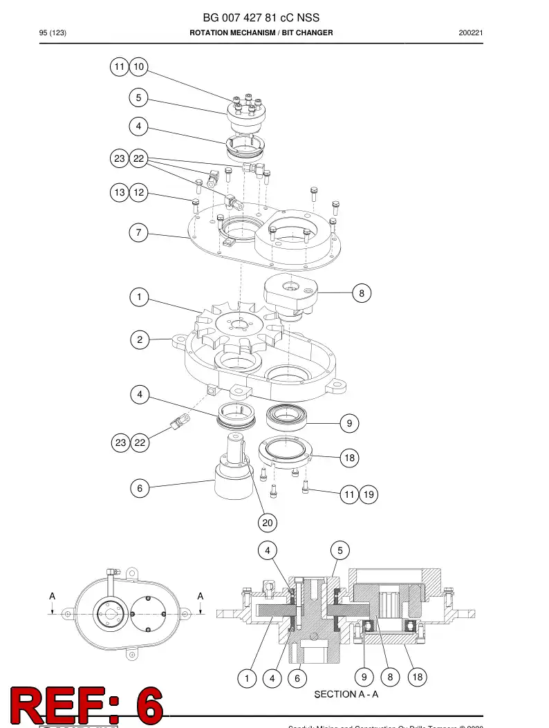 BG00741261b BG 007 412 61b Shaft - Sandvik Technical Drawing