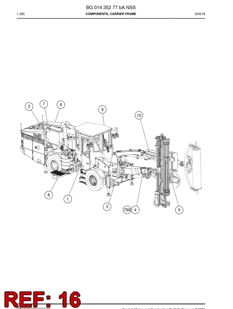 BG00741352b BG 007 413 52b Limiter - Sandvik Technical Drawing