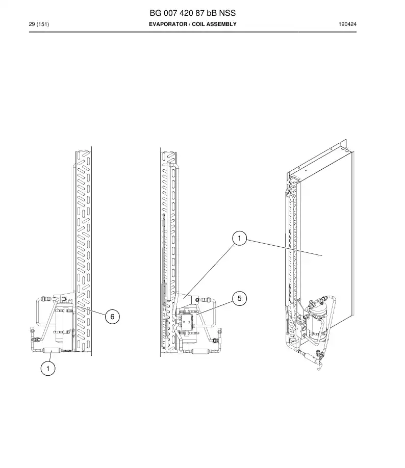 BG00742087b BG 007 420 87b Evaporator - Sandvik Technical Drawing