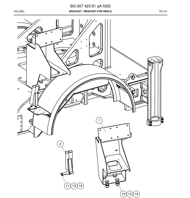 BG00742381a BG 007 423 81a Bracket - Sandvik Technical Drawing
