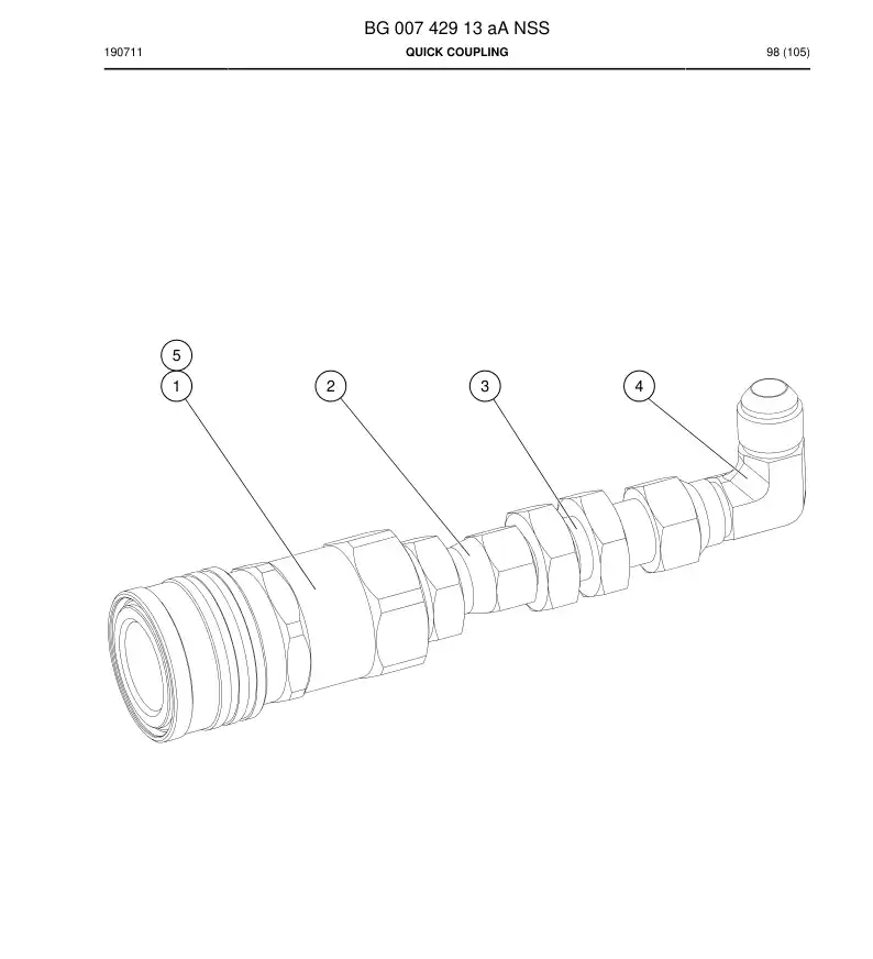 BG00742913a BG 007 429 13a Quick Coupling - Sandvik Technical Drawing