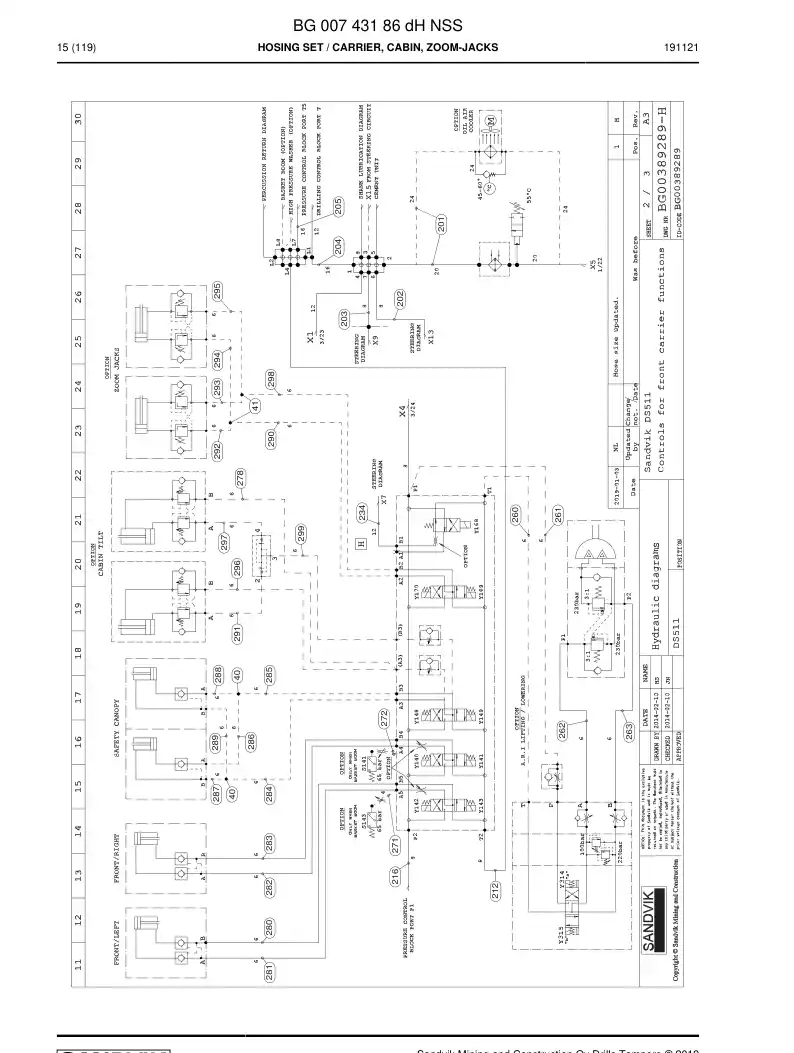 BG00743186d BG 007 431 86d Hosing Set - Sandvik Technical Drawing