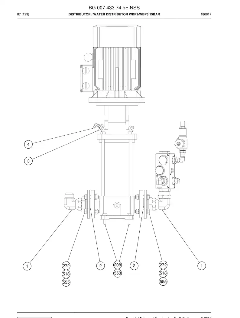 BG00743374b BG 007 433 74b Distributor - Sandvik Technical Drawing