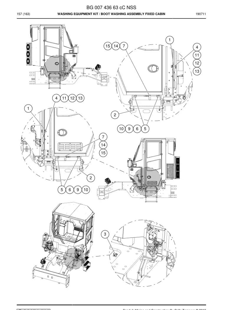 BG00743663c BG 007 436 63c Washing Equipment Kit - Sandvik Technical Drawing