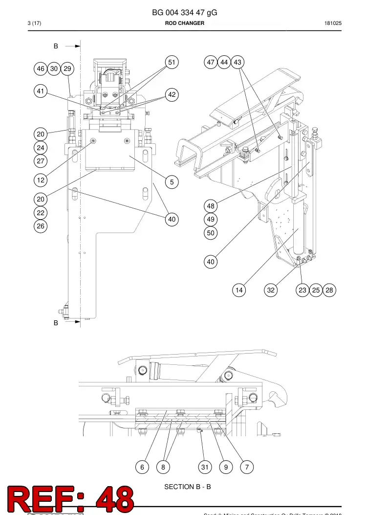 BG00743667a BG 007 436 67a Plate - Sandvik Technical Drawing