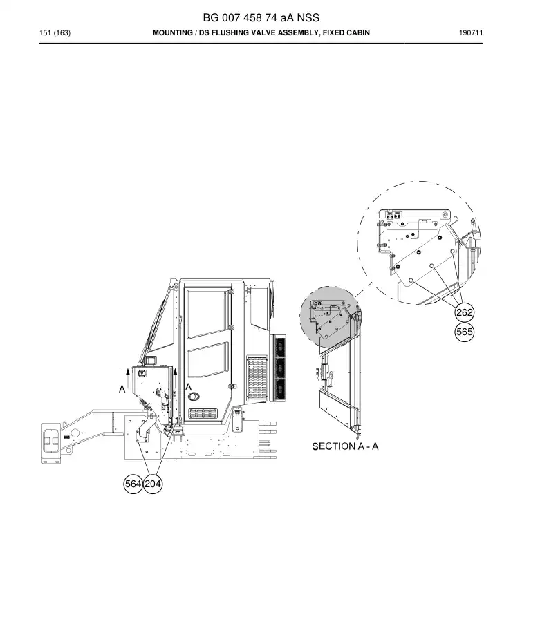 BG00745874a BG 007 458 74a Mounting - Sandvik Technical Drawing