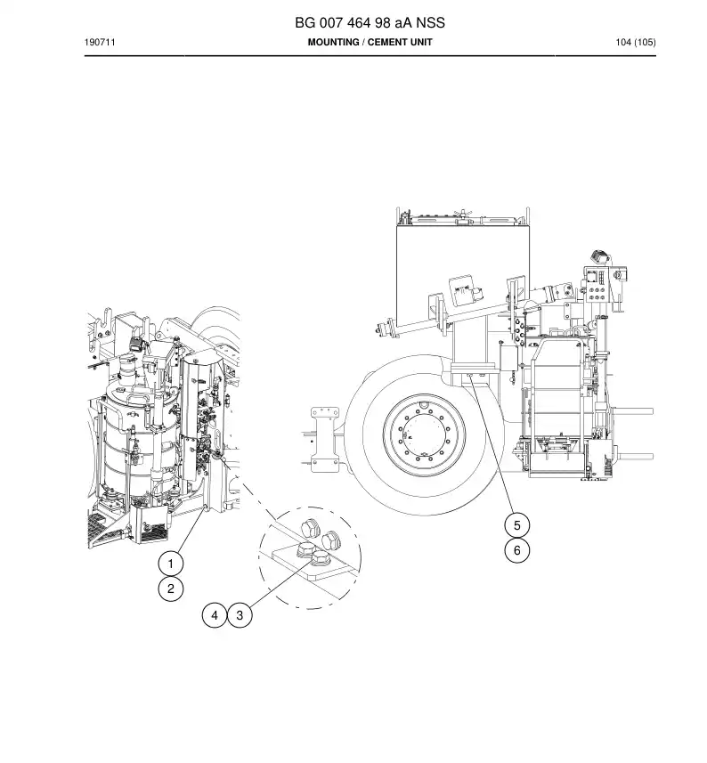 BG00746498a BG 007 464 98a Mounting - Sandvik Technical Drawing