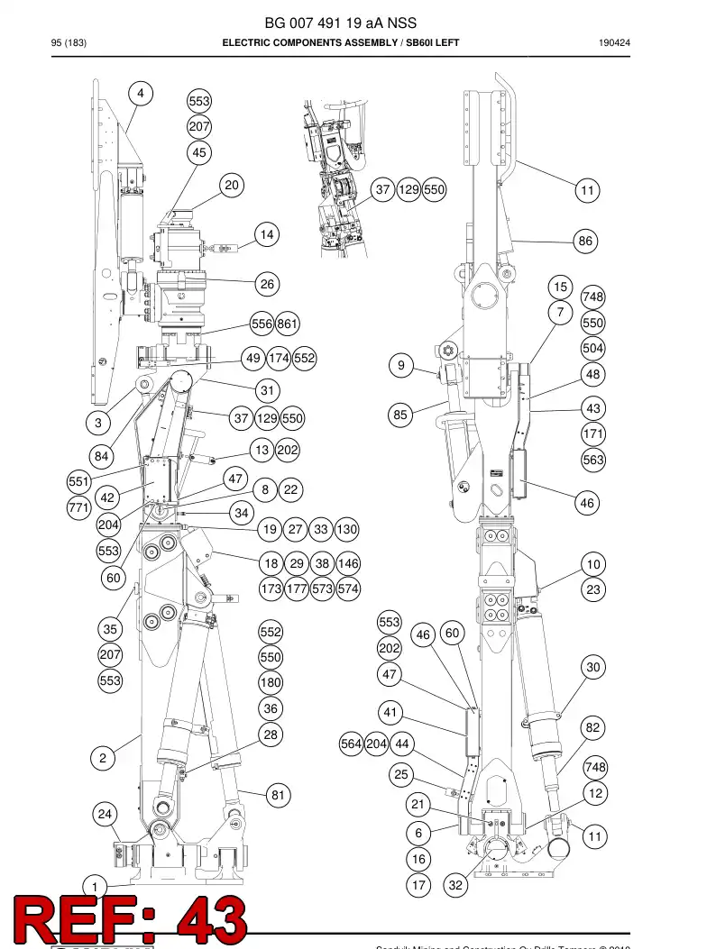 BG00747888a BG 007 478 88a Guard - Sandvik Technical Drawing