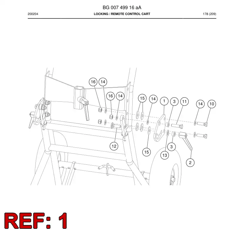 BG00749693a BG 007 496 93a Plate, Hinge - Sandvik Technical Drawing