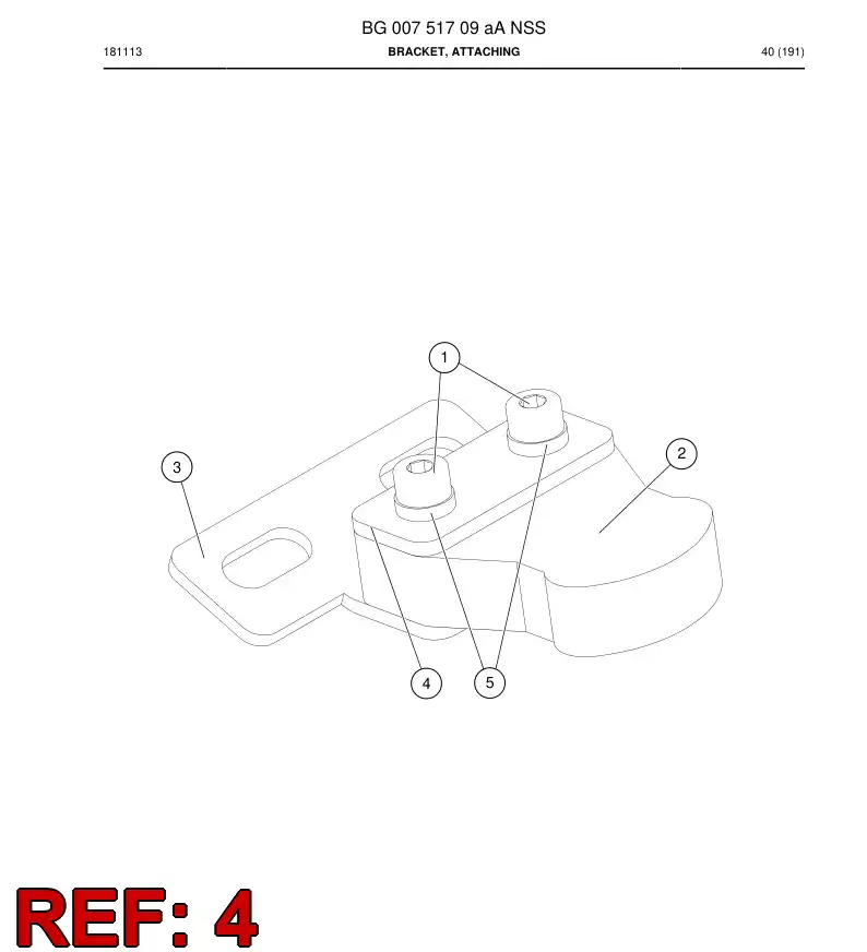 BG00751716a BG 007 517 16a Plate, Mounting - Sandvik Technical Drawing