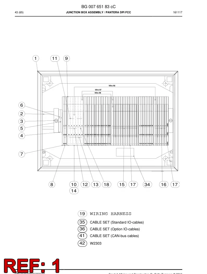 BG00756928a BG 007 569 28a Enclosure, Steel - Sandvik Technical Drawing