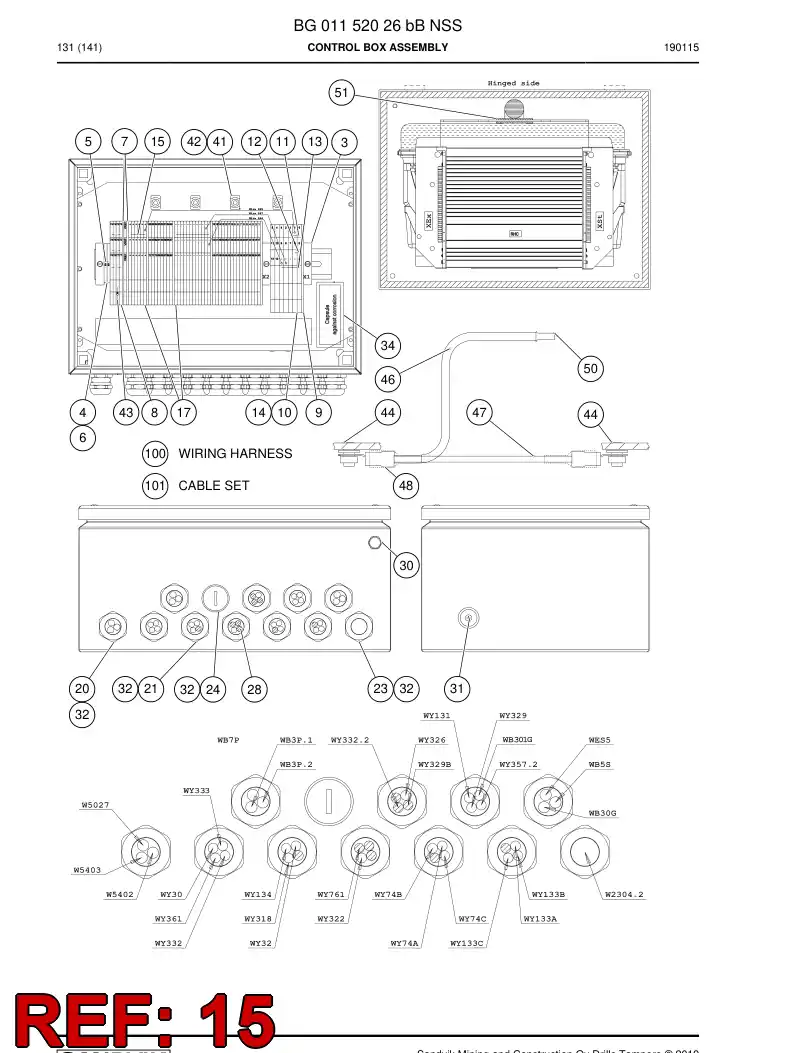BG00757123a BG 007 571 23a Bridge, Switching - Sandvik Technical Drawing