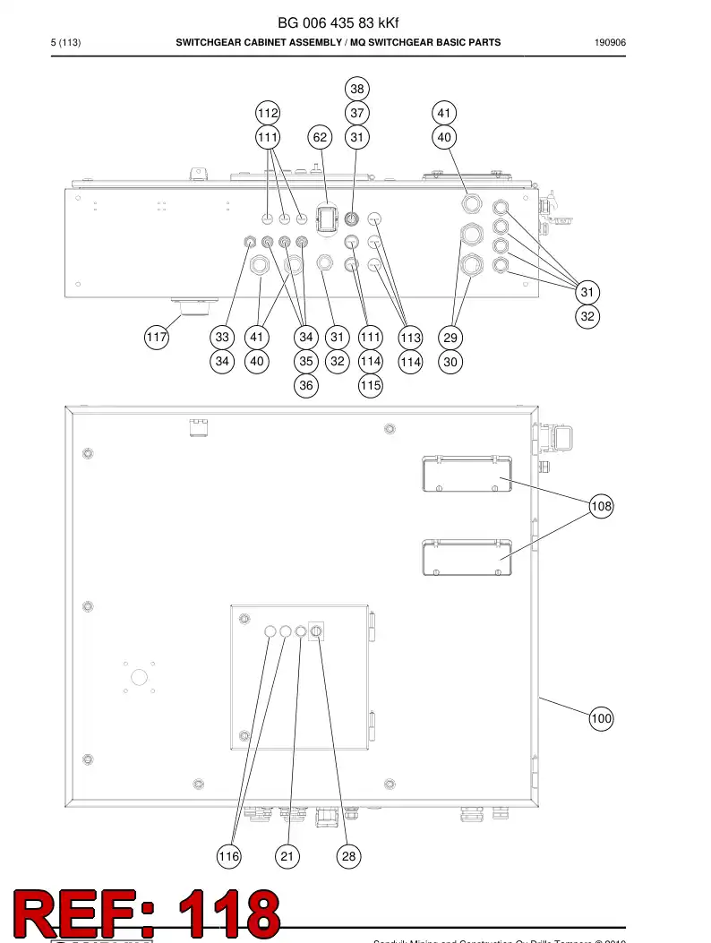 BG00757622b BG 007 576 22b Decal - Sandvik Technical Drawing