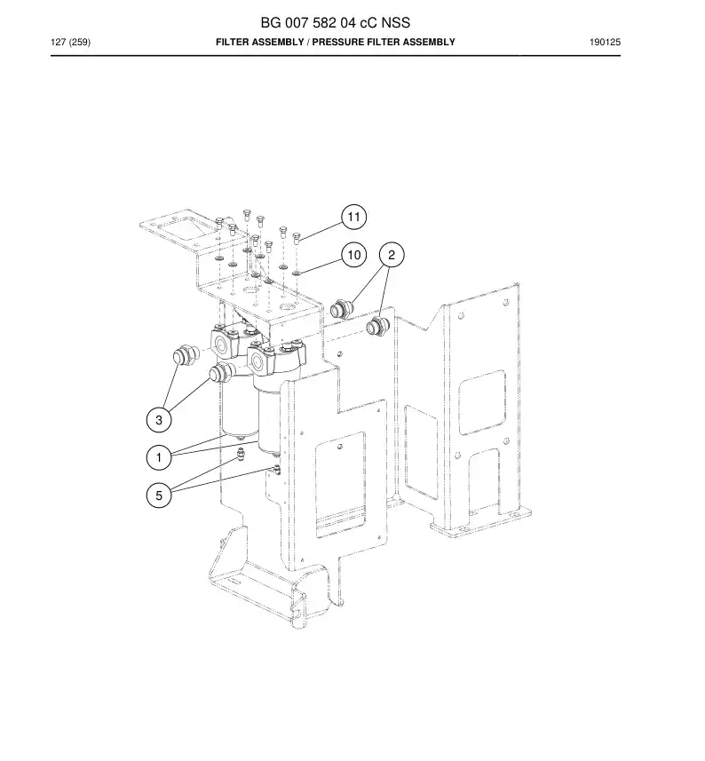BG00758204c BG 007 582 04c Filter Assembly - Sandvik Technical Drawing