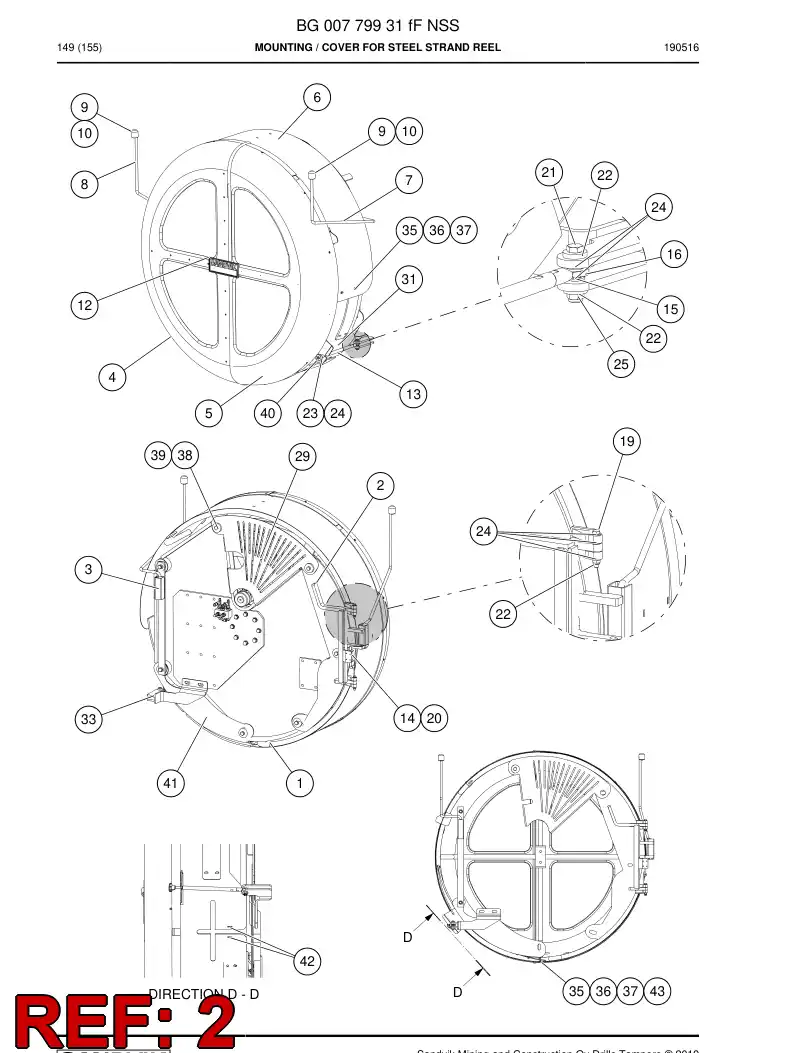 BG00758218a BG 007 582 18a Bracket - Sandvik Technical Drawing