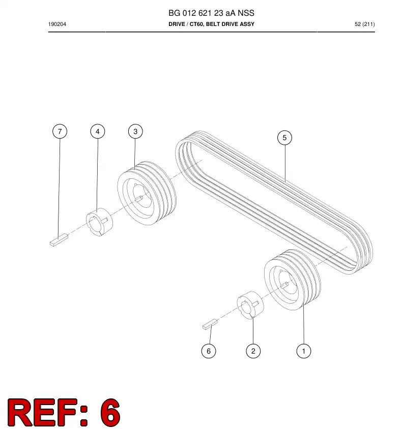 BG00758806a BG 007 588 06a TECLAS, PARALELO - Sandvik Technical Drawing