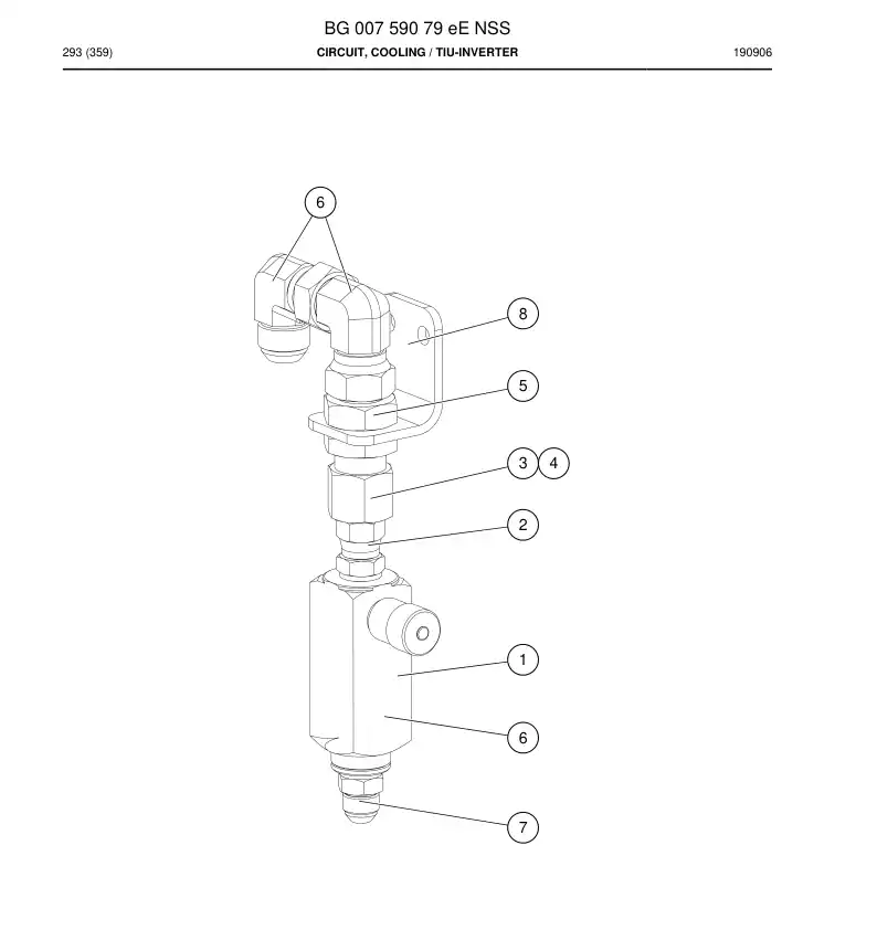 BG00759079e BG 007 590 79e Circuit, Cooling - Sandvik Technical Drawing
