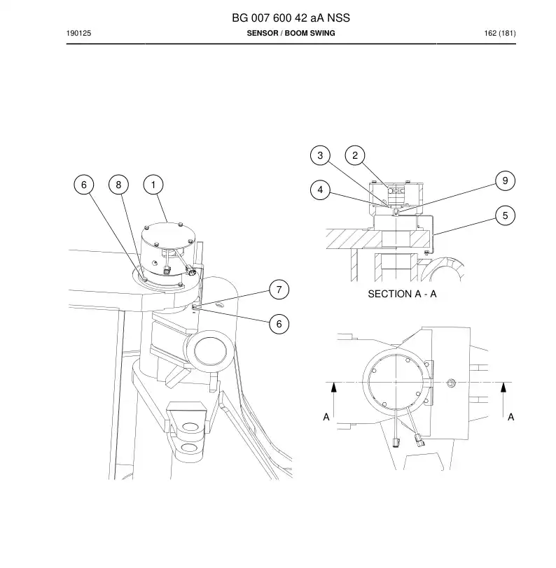 BG00760042a BG 007 600 42a Sensor - Sandvik Technical Drawing