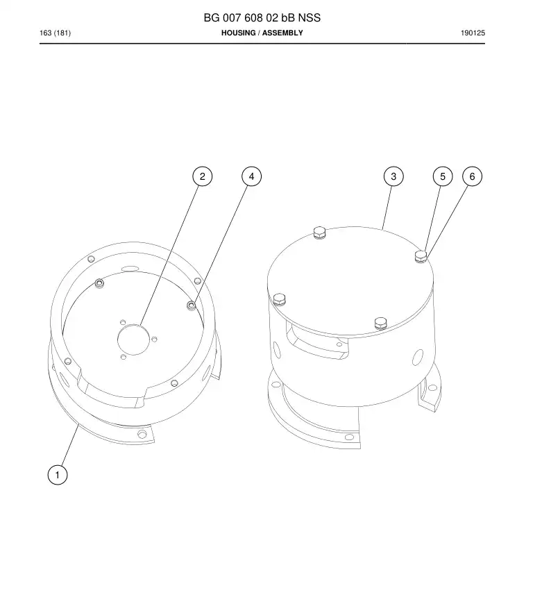 BG00760802b BG 007 608 02b Housing - Sandvik Technical Drawing