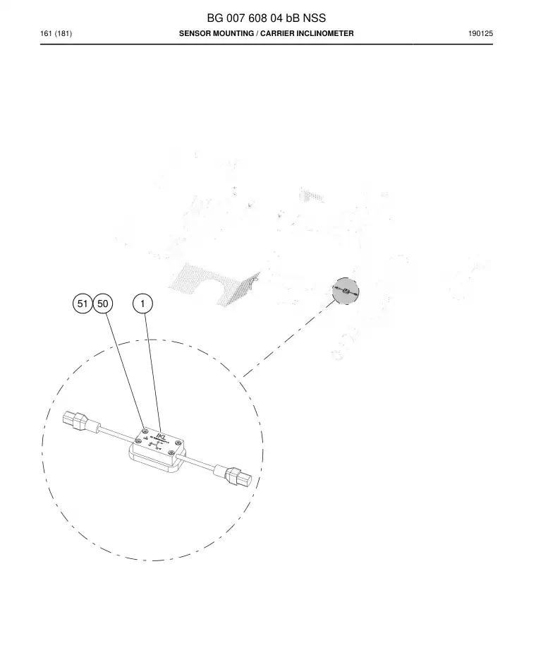 BG00760804b BG 007 608 04b Sensor Mounting - Sandvik Technical Drawing