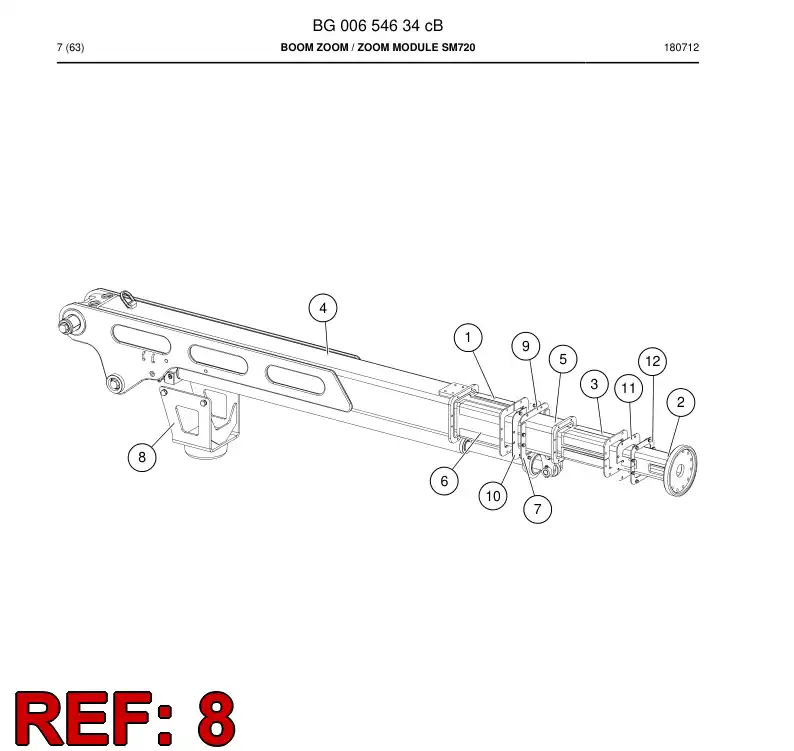 BG00761820a BG 007 618 20a Support - Sandvik Technical Drawing