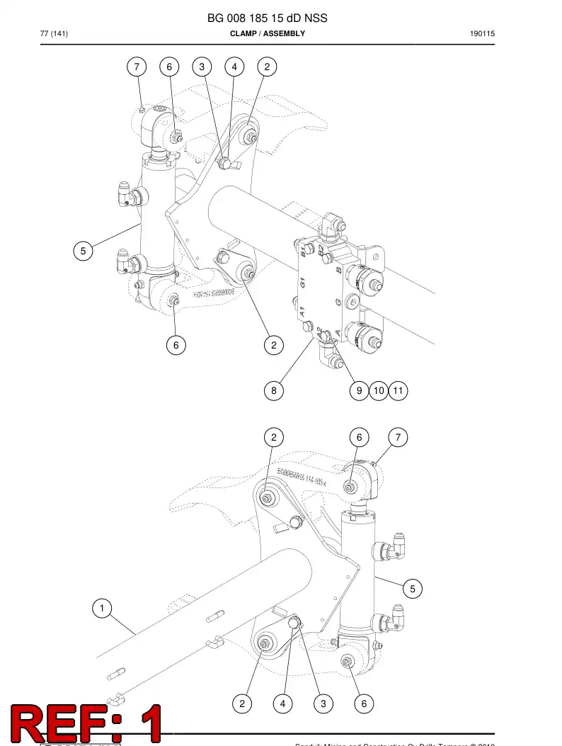 BG00762193d BG 007 621 93d Frame - Sandvik Technical Drawing
