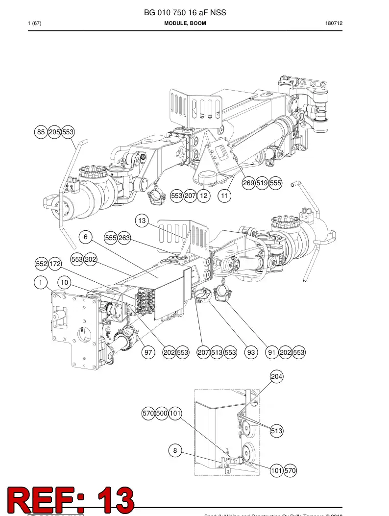 BG00762982b BG 007 629 82b Plate, Support - Sandvik Technical Drawing
