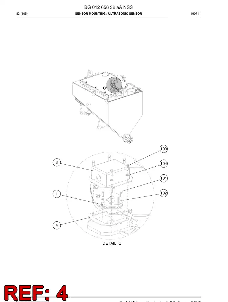 BG00763333a BG 007 633 33a Rubber - Sandvik Technical Drawing
