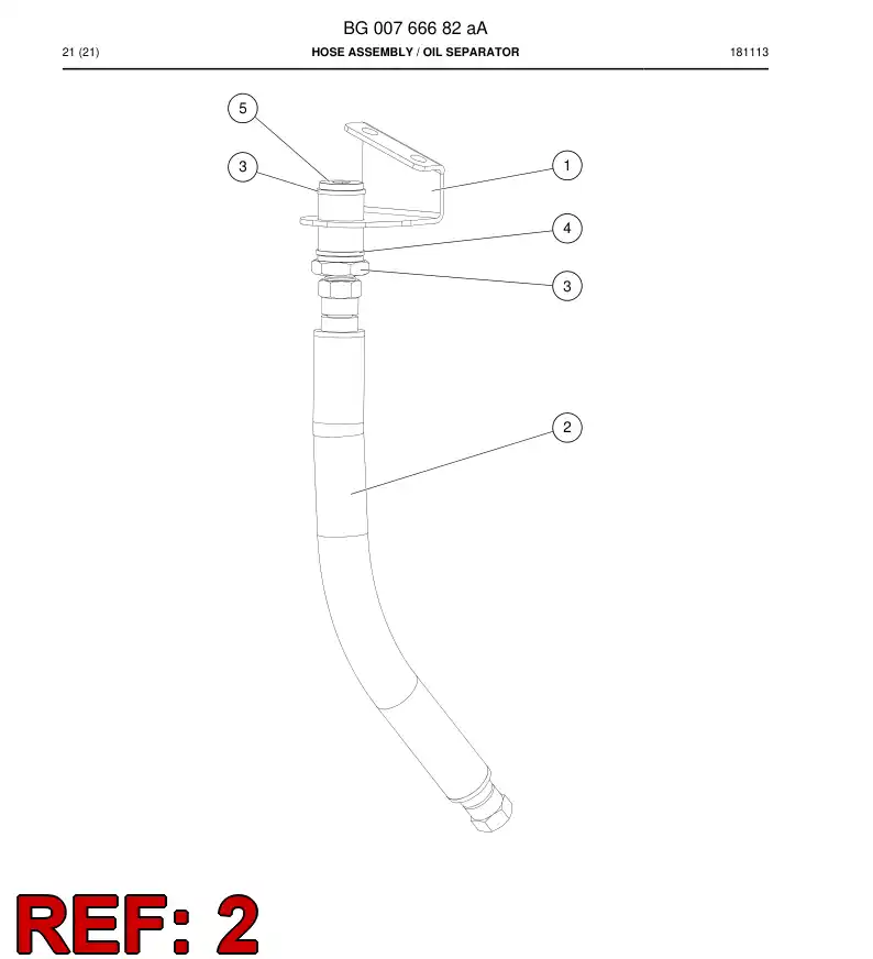BG00764077a BG 007 640 77a Hosing Set - Sandvik Technical Drawing