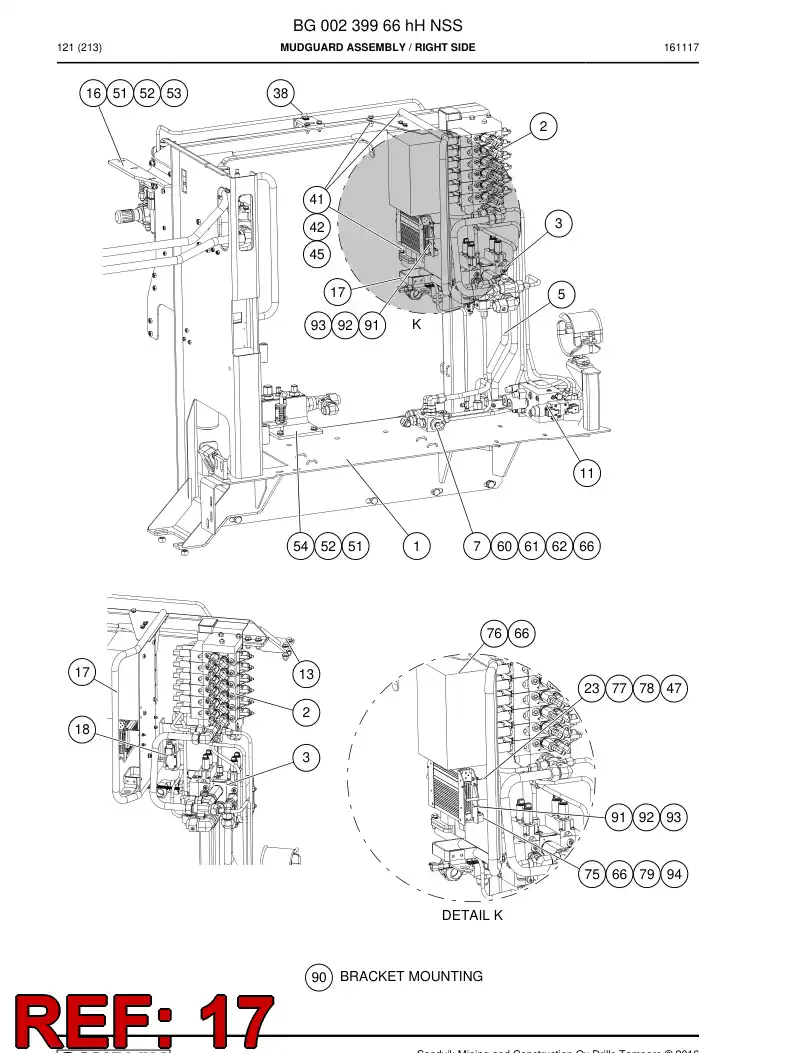 BG00764214a BG 007 642 14a Bracket - Sandvik Technical Drawing