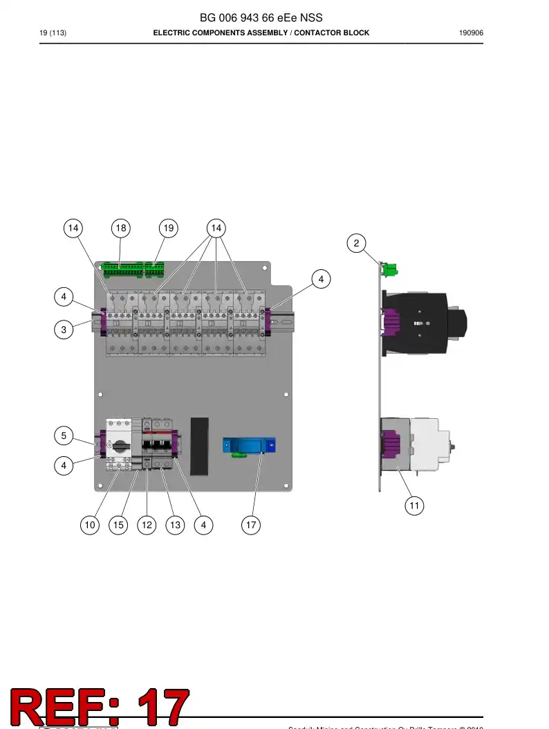 BG00764215b BG 007 642 15b Transformer, Current - Sandvik Technical Drawing