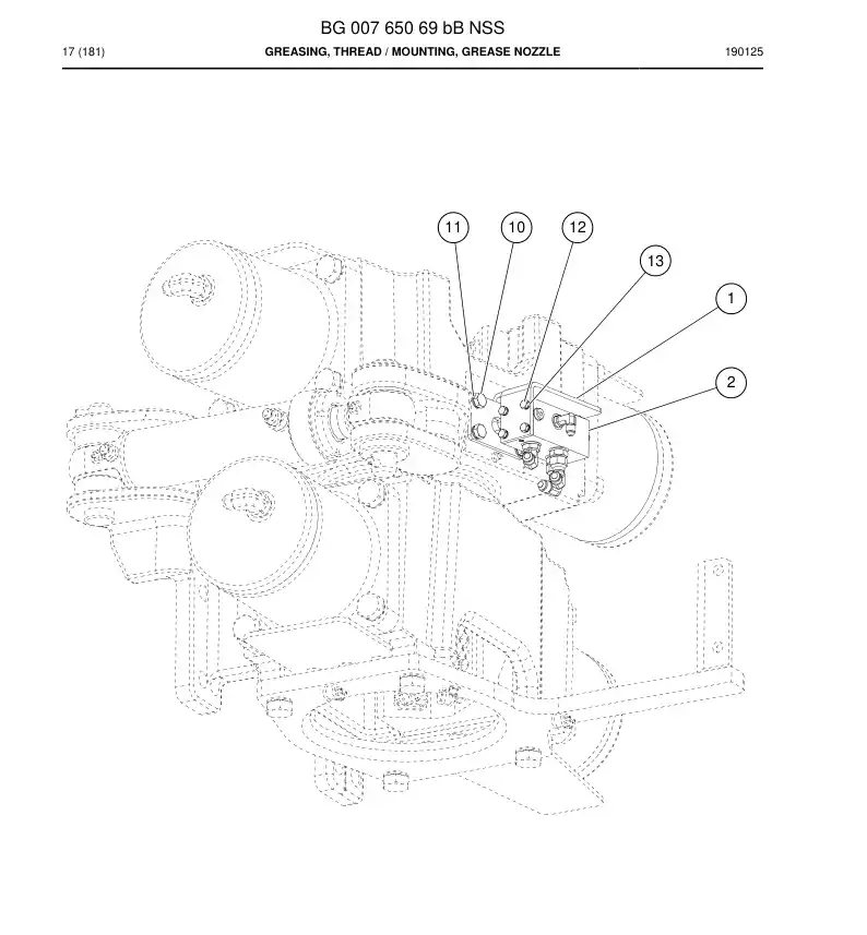 BG00765069b BG 007 650 69b Greasing, Thread - Sandvik Technical Drawing