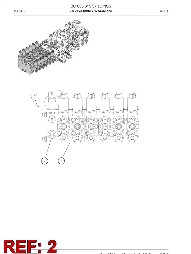 BG00765806a BG 007 658 06a Valve, Pressure Relief - Sandvik Technical Drawing