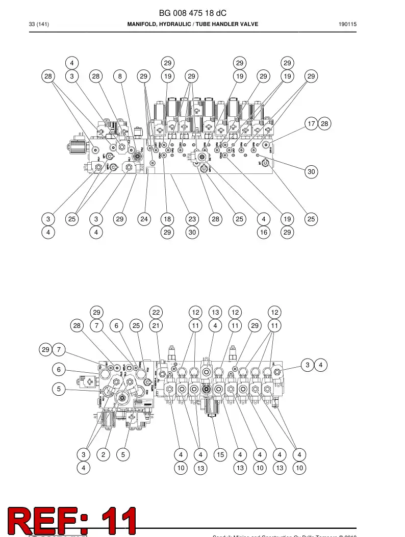 BG00765858b BG 007 658 58b Valve, Check - Sandvik Technical Drawing
