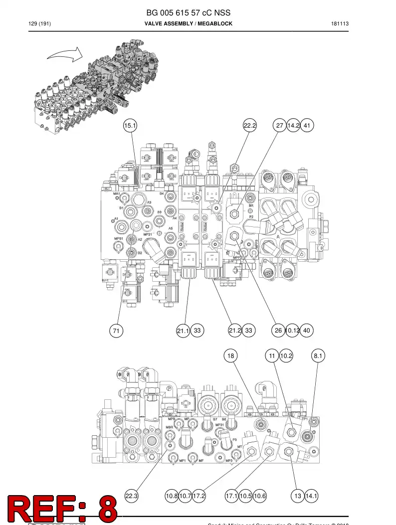 BG00765881a BG 007 658 81a Valve, Pressure Reducing/Relieving - Sandvik Technical Drawing