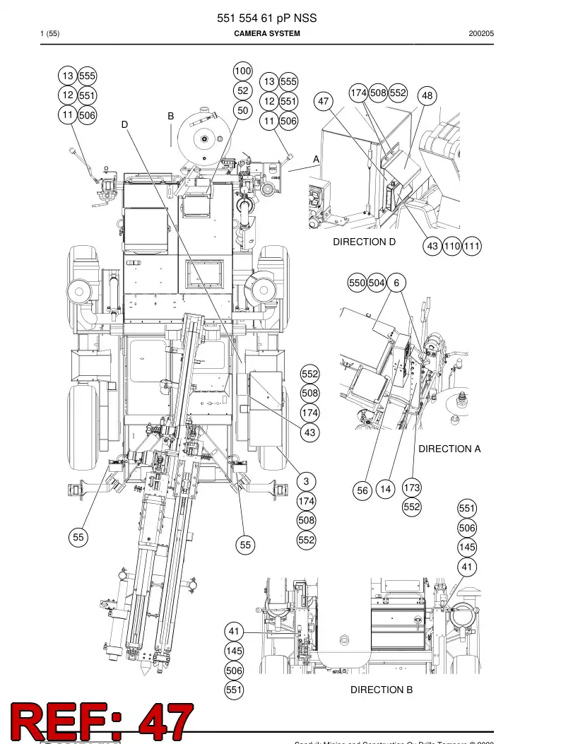 BG00766322a BG 007 663 22a Bracket - Sandvik Technical Drawing
